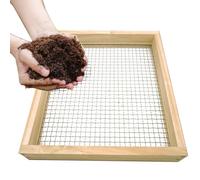 Setaccio Da Pavimento - Legno 29x32,5x5 Cm | Setaccio Inferiore A Rete | Setaccios Per Compost Da Giardino Resistente Per Uomini E Donne, Setaccios Manuale Portatile Per Pietra E Foglie Di Sabbia, Reg