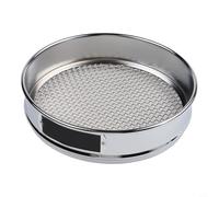 Setaccio di prova da 20 cm, in acciaio inox, cromato, setaccio per ispezione da laboratorio, setaccio da laboratorio per analisi del settore medicinale in polvere (5 maglie)