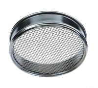 Setaccio di prova da 20 cm, in acciaio inox, cromato, setaccio per ispezione da laboratorio, setaccio da laboratorio per analisi del settore medicinale in polvere di grano del suolo (4 maglie)