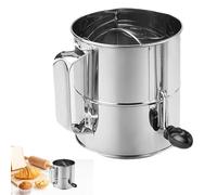 Setaccio Di Zucchero In Polvere - Mesh A Manovella, Shaker A Glassa | Filtro In Acciaio Inossidabile, Strumento Di Cottura A Grana Fine Per Polvere Di Torta, Preparazione Alla Pasticceria, Stratificaz