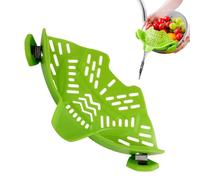 Setaccio in vaso per collegare la pasta, setaccio da mettere, a clip in per pentole e padelle, barattoli laterali in silicone, accessorio per lo schermo del barattolo