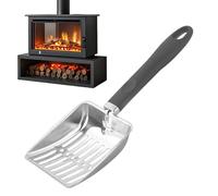 Setaccio per Braci,Attrezzo da Focolare Resistente al Calore 32,5 Cm,Pala da Forata in Acciaio per la Cenere | per Pulizia, Stufa a Legna, Griglia a Carbone e Campeggio