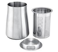 Setaccio per caffè, setaccio per macinatura del caffè in acciaio inossidabile, agitatore per zucchero in polvere con coperchio, filtro per farina a maglia fine, accessorio per (Acciaio inossidabile)
