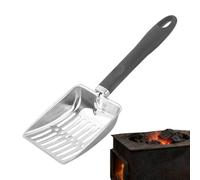 Setaccio per cenere da , pala cava da 32 cm, in acciaio , resistente al calore, strumento per rimuovere la cenere per barbecue all'aperto, falò e pulizia stufe