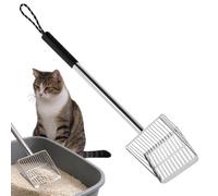 Setaccio per cenere di carbone Strumenti Setaccio Per Svuotare Braciere Con | Pala da carbone Per lettiera gatti grill da interno barbecue cortile posteriore campeggio giardino estern Nero