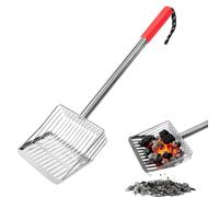 Setaccio per cenere di carbone Strumenti Setaccio Per Svuotare Braciere Con | Pala da carbone Per lettiera gatti grill da interno barbecue cortile posteriore campeggio giardino estern