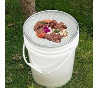 Setaccio per compostaggio da giardino con guanti, 30 cm, setaccio per terriccio bonsai, compost da giardino, opzioni di dimensioni 2 mm, 6 mm, 10 mm, per filtrare il suolo (10)