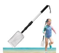 Setaccio per denti di squalo, setaccio per sabbia con manico lungo, regolabile, setaccio per denti di squalo, paletta per raccogliere sabbia per bambini, paletta per sabbia per pettinare e caccia al