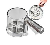 Setaccio per Dolci - Setaccio Manuale in Acciaio Inossidabile | Crivello a Doppio Strato Spolverino Semiautomatico,Cucina Professionale Ristorante Casa Torte