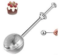 Setaccio per farina e zucchero in acciaio inox 304 con design a molla con una sola mano per cottura, filtraggio del tè e erogazione di spezie