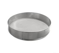 Setaccio per farina in acciaio inox, grande filtro a maglia fine, filtro olio professionale da cucina, setaccio per cottura al forno, con design rotondo, 40 cm