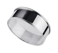 Setaccio per farina in acciaio inox pratico a maglie fini rotondo in polvere setaccio per zucchero professionale per torte e cottura