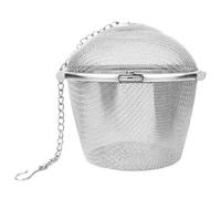 setaccio per farina， Setaccio for farina, 1 pezzo, filtro for spezie, for tè e erbe aromatiche, durevole, riutilizzabile, in acciaio inox, for teiera, con chiusura a chiave.(5x5cm)