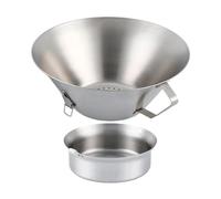 Setaccio per olio per friggitrice, con manico, utensile da cucina e cucina, filtro antigrasso da cucina e contenitore per barbecue, frittura, preparazione dei pasti, patatine fritte, pollo, pesce