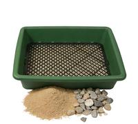 Setaccio per rocce, antiruggine, preciso e impilabile, setaccio in pellet, classifier Gold Prospecting Pan | per prospezione mineraria, giardinaggio, piante in vaso, terreno, sporco, roccia pellet