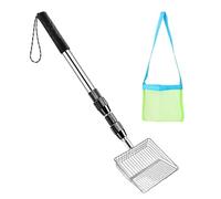 Setaccio per sabbia da spiaggia - Pala portatile con borsa in rete, strumento per raccogliere conchiglie, dispositivo di setacciatura leggero, attrezzatura durevole per la raccolta costiera | Accessor