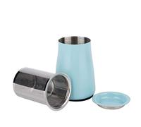 Setaccio per setaccio per caffè Setaccio per setaccio per polvere di caffè a maglia fine in acciaio inossidabile con tazza e coperchio per farina di caffè Setaccio Filtri per caffè Accessori (Blu)