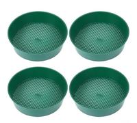 Setaccio per terreno da giardino con rete fine per separare terreno e sabbia, progettato con fori per perdite per un drenaggio efficace e uso esterno a lungo termine (nero + verde)