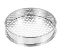 Setaccio per Terriccio da Giardino da 20cm Fori Rotondi da 10mm | Acciaio Inossidabile Argento, Compatto e Portatile, per Rimuovere Sassi e Distribuire Terra nei Vassoi