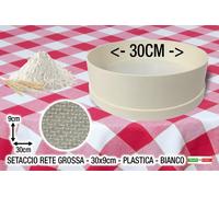 SETACCIO RETE GROSSA CM.30X9h COL. BIANCO