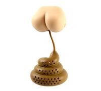 Setaccio riutilizzabile per diffusore con filtro a sacchetto di erbe infusore per tè a forma di cacca