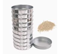 Setaccio rotondo per chicchi di caffè, setaccio rotondo da 20,3 cm con 10 strati di rete, vassoio inferiore, schermo in acciaio inox per setacciare con precisione nella preparazione del caffè