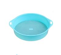Setaccio Rotondo per Terreno Da Giardino Setaccio per Sabbia Setaccio per Terreno 3mm PP Tetragonum Foro Setaccio per Terreno Setaccio per Terreno Portatile Filtro per Terra E Pietra Strumenti(Blu)