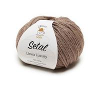 Setal by Tricot Cafè - Filato 75% Lana 19 micron superwash, 25% Seta da lavorare con ferri o uncinetto: 3.00/3.50. Lunghezza 105 m circa - Marrone 7803