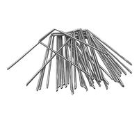 Setaria Viridis - Picchetti da giardino, 20 pezzi, 10 cm, zincati per giardino, picchetti da giardino, picchetti da terra, picchetti per unghie, per prato, in tessuto, tipo U (20 pezzi da 40 mm)