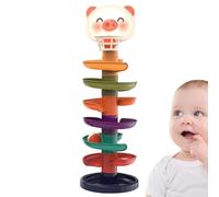 Setauoo Giocattolo con scivolo a sfera per bambini, Giocattolo con scivolo a sfera, rotolante per la prima educazione | Pista per l'educazione precoce Torre con a rotante