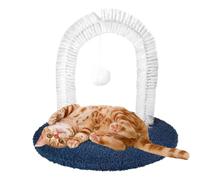 Setauoo Groomer per interni, massaggiatore auto-governante per gatti, strumento per spargimento con palla interattiva, accessori per animali domestici, giocattolo massaggiante per viso, testa e