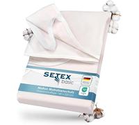 SETEX Coprimaterasso Molton, 140 x 220 cm, colore naturale, per materassi da 15 - 22 cm di altezza - Coprimaterasso fisso con angoli in gomma - Standard 100 by Oeko-TEX
