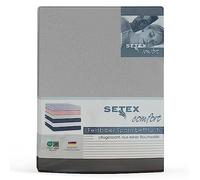 SETEX - Lenzuolo con Angoli, in Cotone, 100 x 200 x 25 cm, Colore: Argento