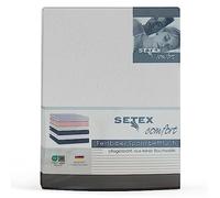 Setex - Lenzuolo con angoli, in cotone, Cotone, bianco, 160 x 200 cm