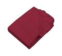SETEX Lenzuolo con angoli in flanella Melange, 90 x 200 cm, circa 90% cotone, circa 10% poliestere, rosso scuro, 1110 090200 407 307 (SE0)