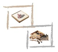 Setgame Set 4 Giochi in 1 in Legno Personalizzato Scacchi Dama Domino Shangai Idea Regalo Compleanno per Bambini e Adulti Ragazzi Estate Alta Qualità Giochi Da Tavola Da Viaggio Set Portatile
