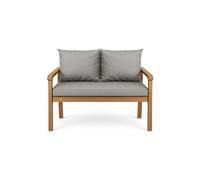 Setgarden® Cuscino per Panca da Giardino con Schienale - SET - Cuscino Bifacciale per Altalena e Panchina - Disponibile in Vari Colori e Misure (Grigio chiaro, 110x60x50 cm)
