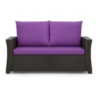 Setgarden® Cuscino per panchina da esterno per panca da giardino con imbottitura in polirattan - Cuscino per panca per dondolo in rattan (Violino, 120x60x50 cm)