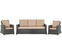 Setgarden® SET Cuscini per Giardino Esterno - Cuscini per Panche, Divano e Dondolo - Divano 4 posti (Beige, Canape 160x50x50/2x Sedia 50x56cm)