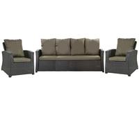 Setgarden® SET Cuscini per Giardino Esterno - Cuscini per Panche, Divano e Dondolo - Divano 4 posti (Verde, Canape 180x50x50/2x Sedia 50x56cm)