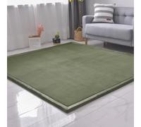 SETHEPACE Tappeto Bimbi, Antiscivolo Tappeti per Gattonare, 3CM Addensato Tappeto Neonato Gattonamento, Tappeti Cameretta Bambino(Verde Oliva, 150 * 150CM)