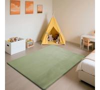 SETHEPACE Verde Erba Tappeto Neonato Gattonamento 140x200x3CM, Velluto di Corallo Tappeto Gioco Bambini per Camera da Letto, Salotto, Tappeti Morbido Neonato, Antiscivolo Tatami Bambini
