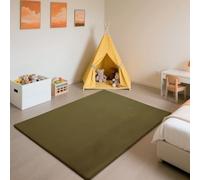 SETHEPACE Verde Militare Tappeto Neonato Gattonamento 120x160x3CM, Velluto di Corallo Tappeto Gioco Bambini per Camera da Letto, Salotto, Tappeti Morbido Neonato, Antiscivolo Tatami Bambini