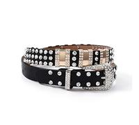 Sethexy Strass Cintura per donne Occidentale amazzone Bling Cristallo Costellato Pelle Cintura per i pantaloni di jeans
