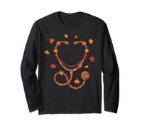 Sethscope Autumn Fall Leaves Cozy Seasonal Vibes Maglia a Manica