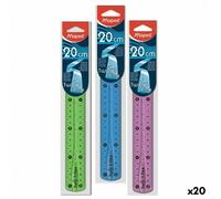 Seti di righelli Maped Twist'n Flex Multicolore 20 cm 20 Unità