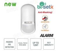 Setik - Sensore di movimento allarme PIR+MW Antimascheramento - Setik - TK-504A