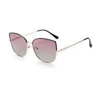 SETNGB Eleganti occhiali da sole polarizzati anti-UV a forma di occhio di gatto per donna, ideali per viaggi, fotografia di strada, guida e protezione solare, C3, 143 * 142 * 50mm