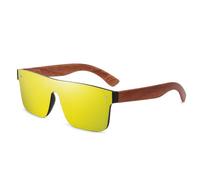 SETNGB Eleganti occhiali da sole polarizzati integrati da uomo e da donna con protezione UV400, perfetti per la guida all'aperto e l'esercizio fisico all'aperto, oro, 142 * 145 * 48 mm