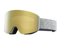 SETNGB Occhiali da sci a doppia lente per uomo e donna, modello 2026, con lenti magnetiche antiappannamento e illuminanti, adatti per snowboard e sci, colore grigio cemento, 1 pezzo.